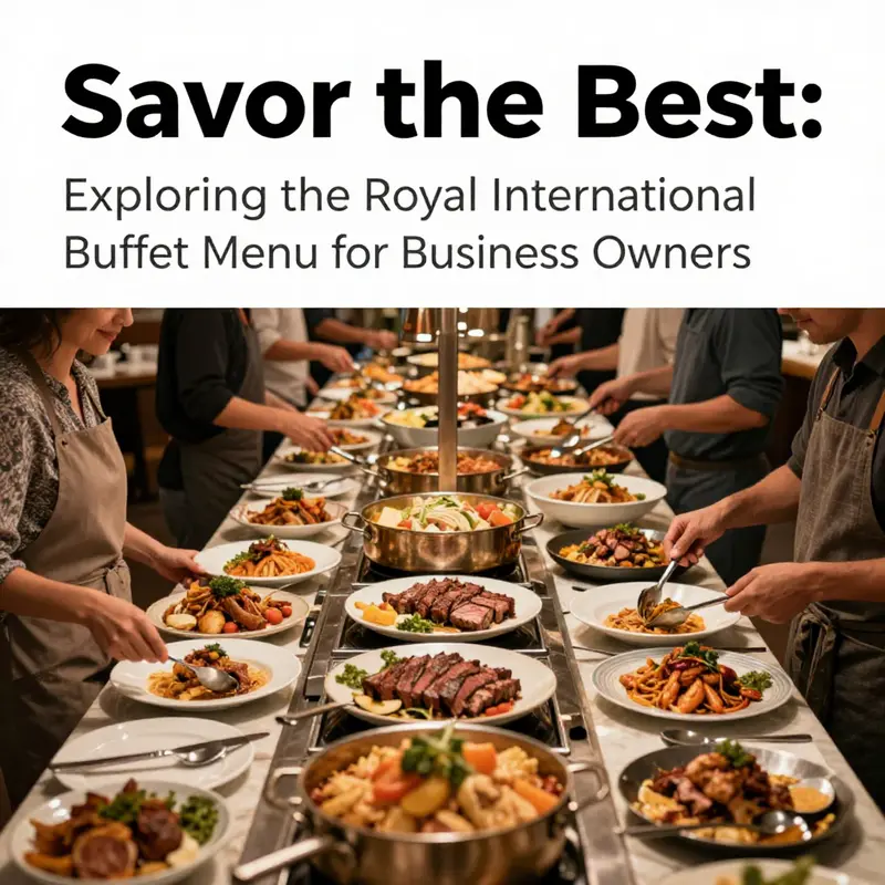 An exquisite array of appetizers ready to delight guests at the Royal International Buffet.