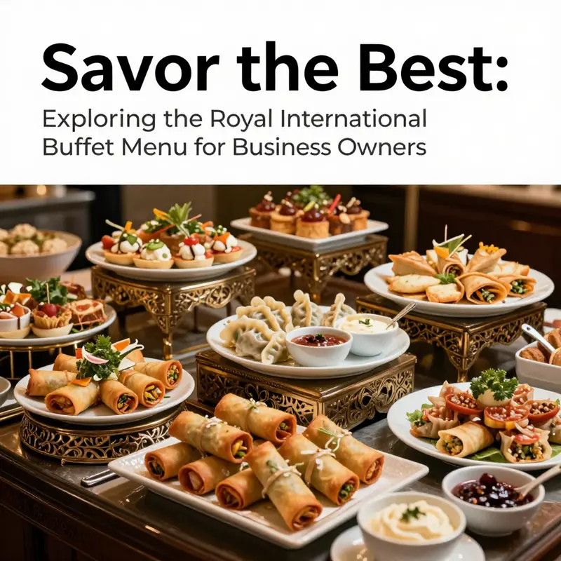 An exquisite array of appetizers ready to delight guests at the Royal International Buffet.