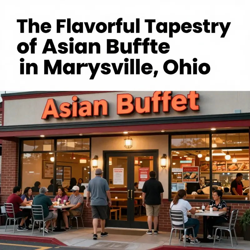 The entrance of Asian Buffet in Marysville, Ohio, showcasing its welcoming atmosphere.