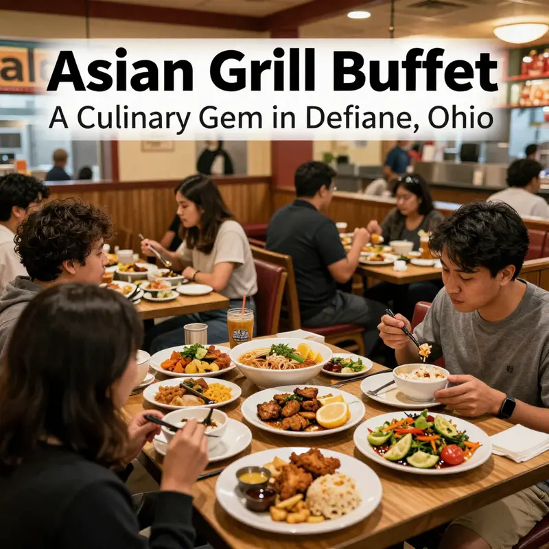 Diners enjoying a wide selection of dishes in the inviting atmosphere of Asian Grill Buffet.