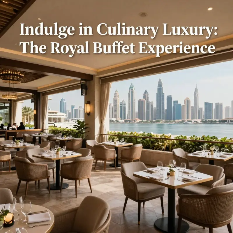 A stunning spread of global cuisines awaits diners at The Royal Buffet, highlighting its live cooking stations.