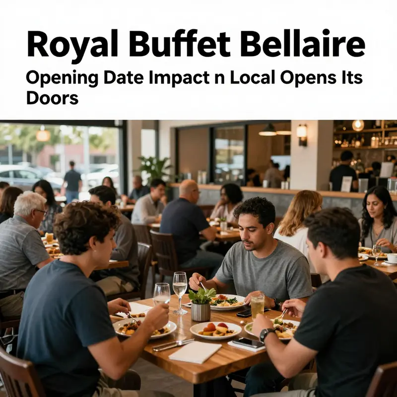 The Royal Buffet Bellaire celebrating its grand opening with a festive atmosphere.