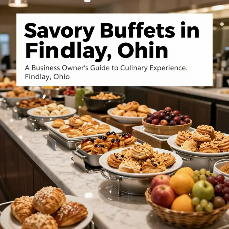 Diverse buffet selections showcasing culinary options available in Findlay.