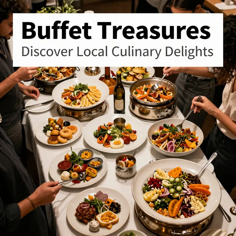 An elegant display of a buffet arrangement featuring a variety of colorful dishes, ready for diners to explore and enjoy.