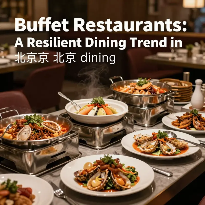 An artistic display of multiple buffet dishes including colorful sushi, vibrant salads, and decadent desserts, portraying the essence of buffet dining.