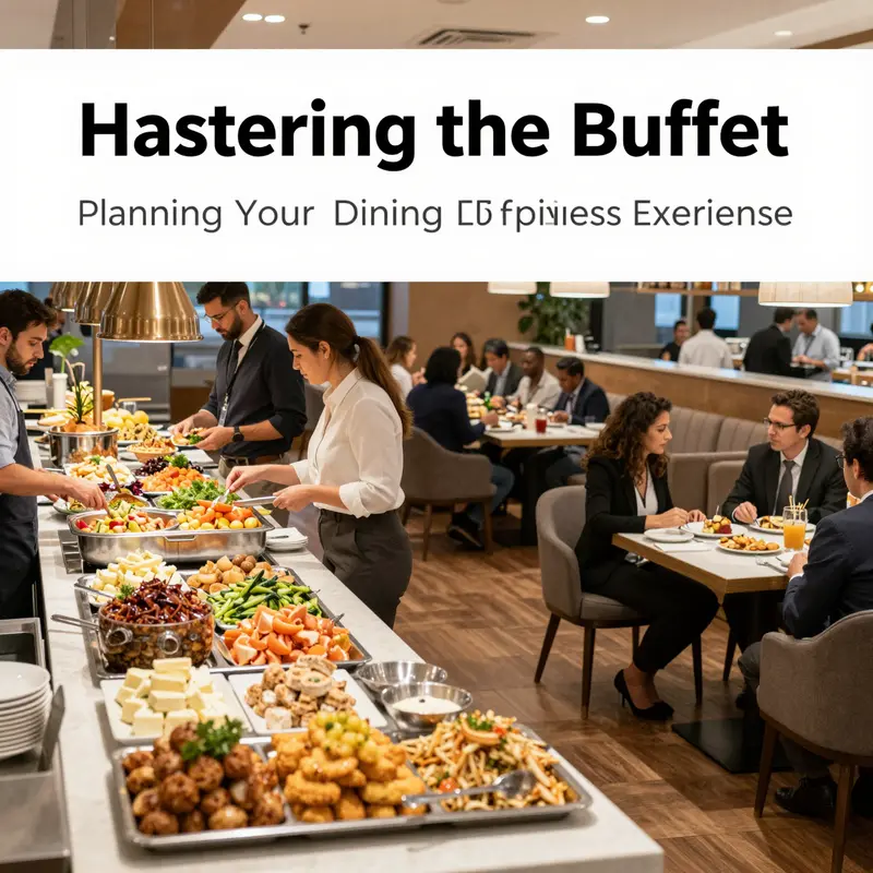 A vibrant buffet showcasing various food options, perfect for strategic dining planning.