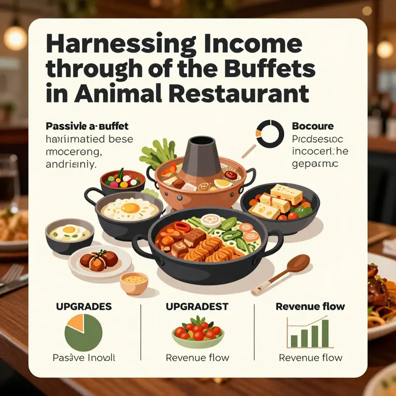 A detailed look at the Animal Restaurant buffet interface, guiding players on how to navigate and unlock new dishes.