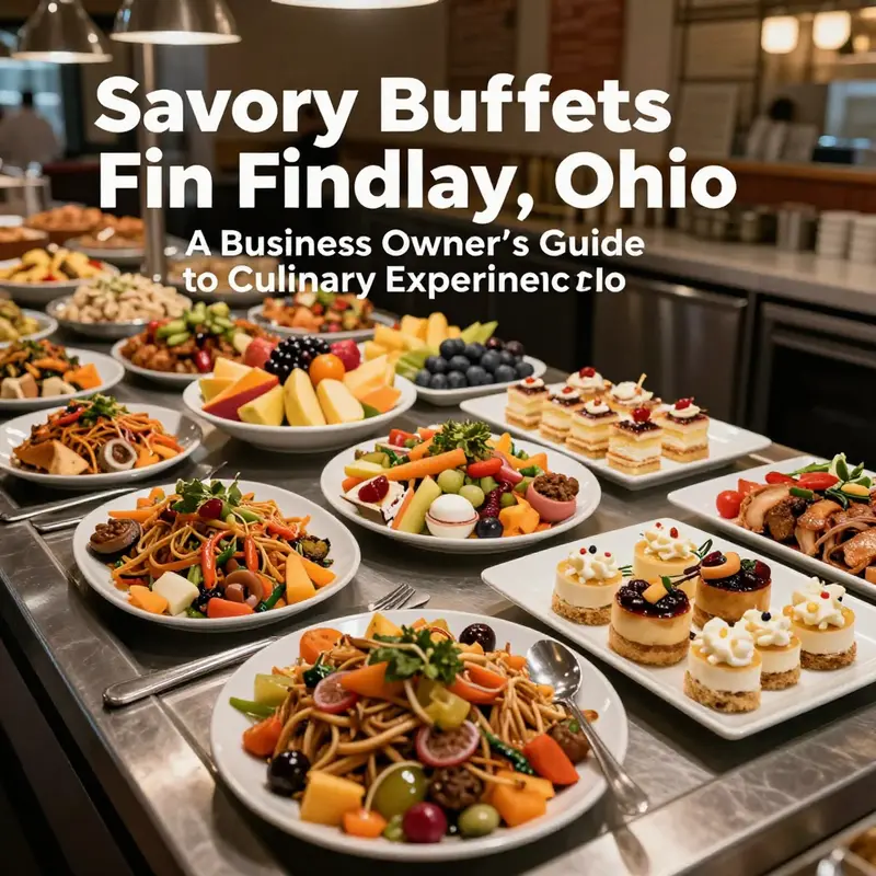 Diverse buffet selections showcasing culinary options available in Findlay.