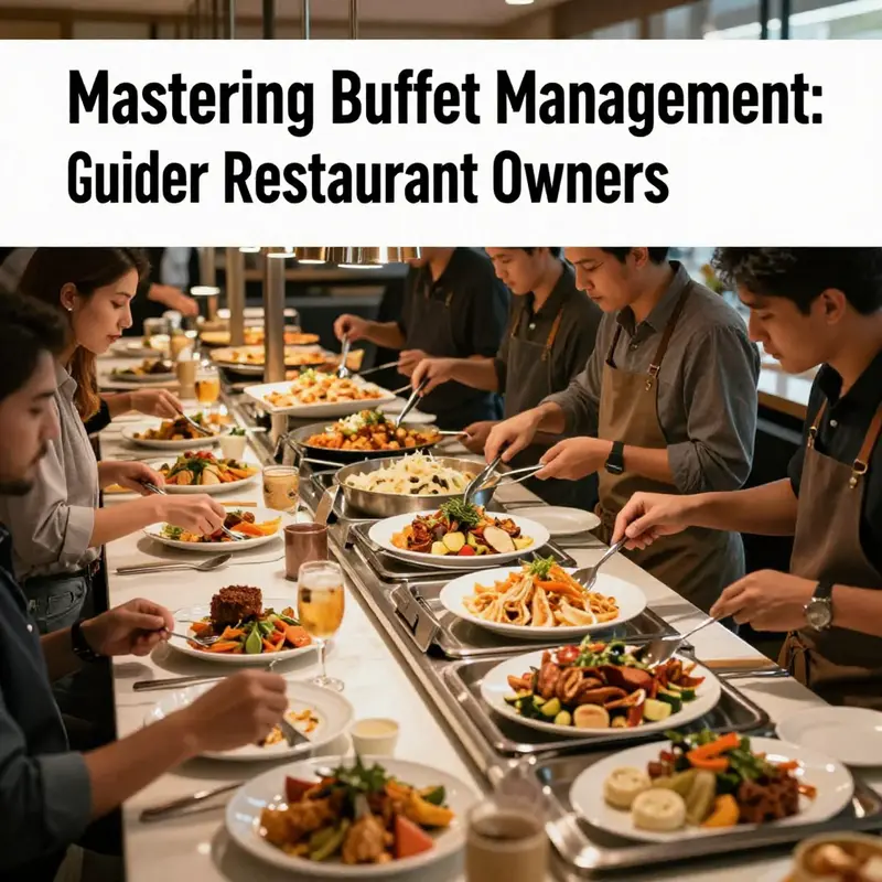 An inviting buffet restaurant scene with guests enjoying a variety of foods in a warm atmosphere.