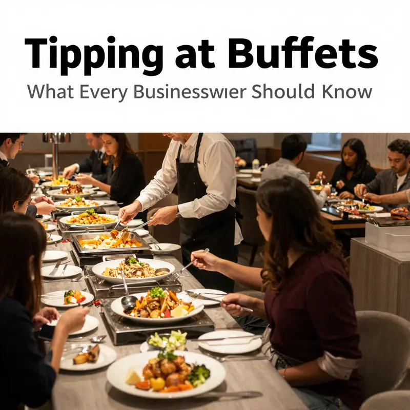The array of service levels at a buffet restaurant influences tipping practices.
