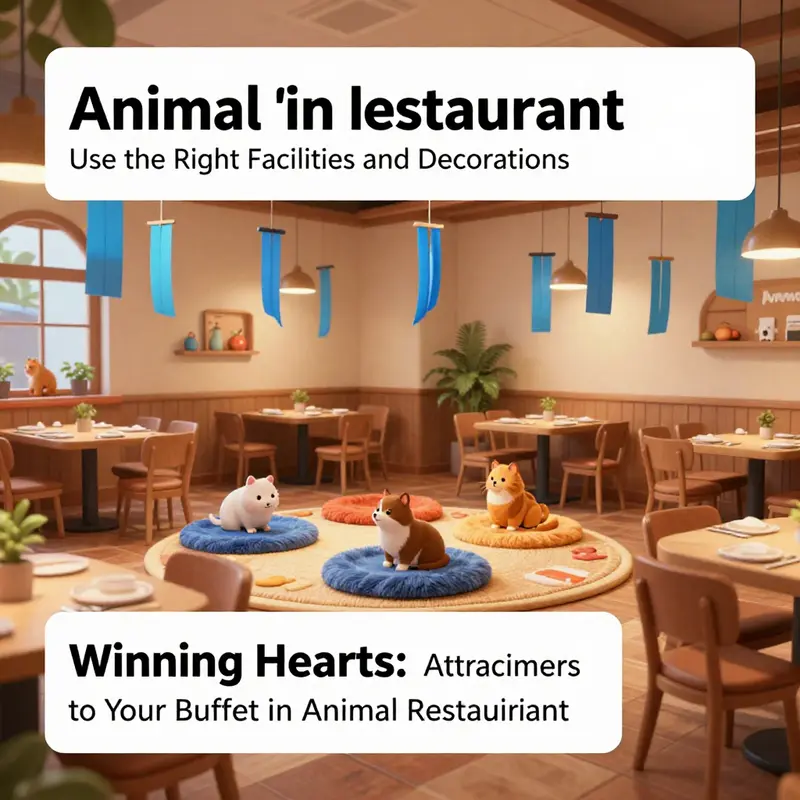 A buffet spread displaying preferred foods that attract various animal customers.