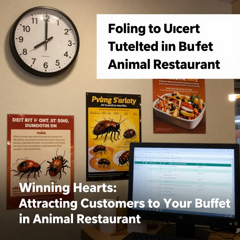 A buffet spread displaying preferred foods that attract various animal customers.