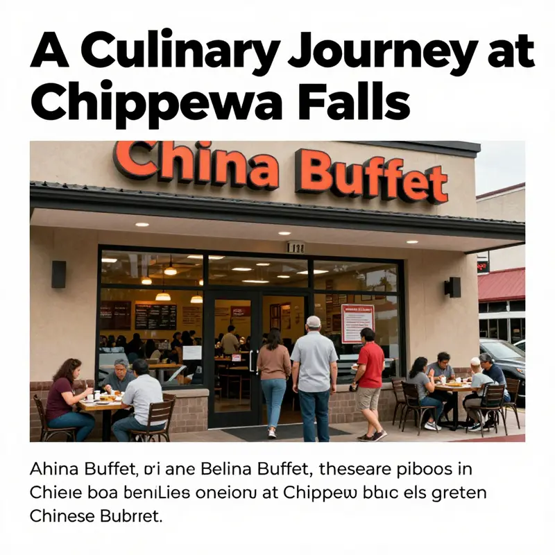 The entrance of China Buffet in Chippewa Falls, showcasing its inviting atmosphere and approachable façade.