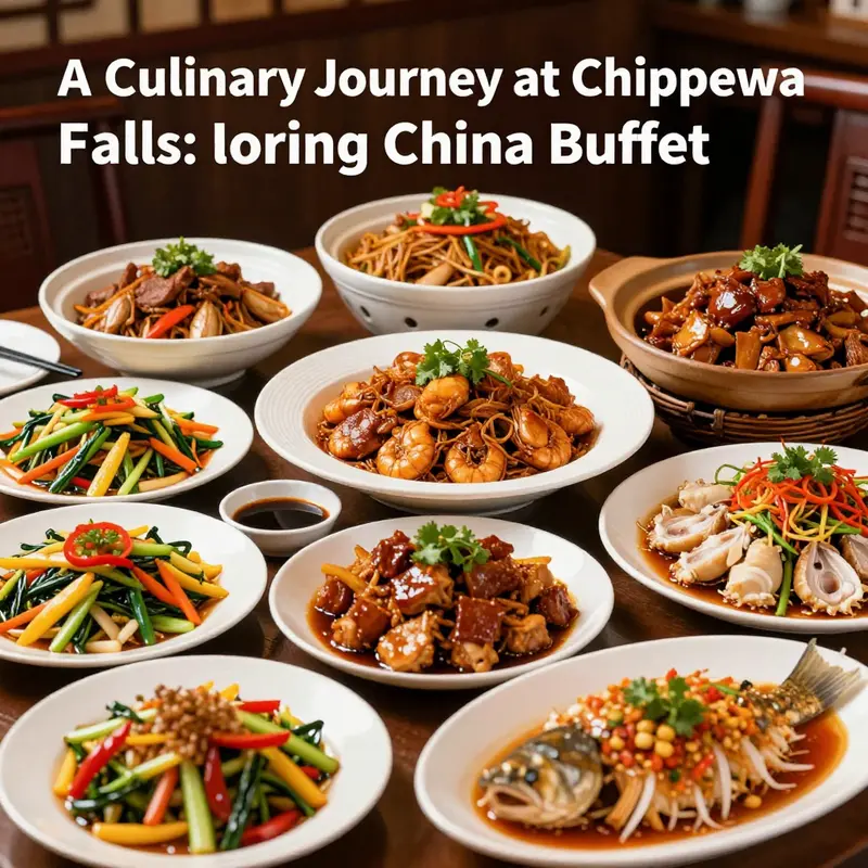 Diverse offerings at China Buffet highlighting a range of traditional Chinese dishes.