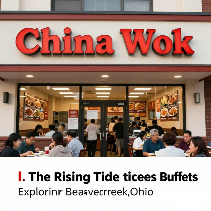The lively entrance of China Wok, a cornerstone of Chinese buffet cuisine in Beavercreek.