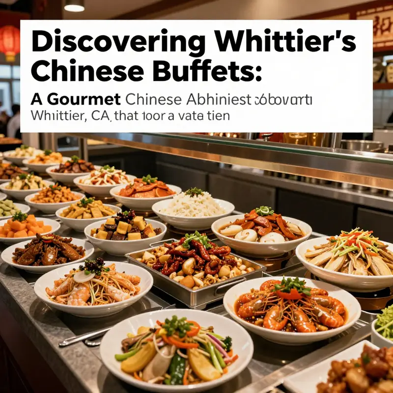A diverse spread of Chinese buffet dishes showcasing vibrant colors and enticing food options.