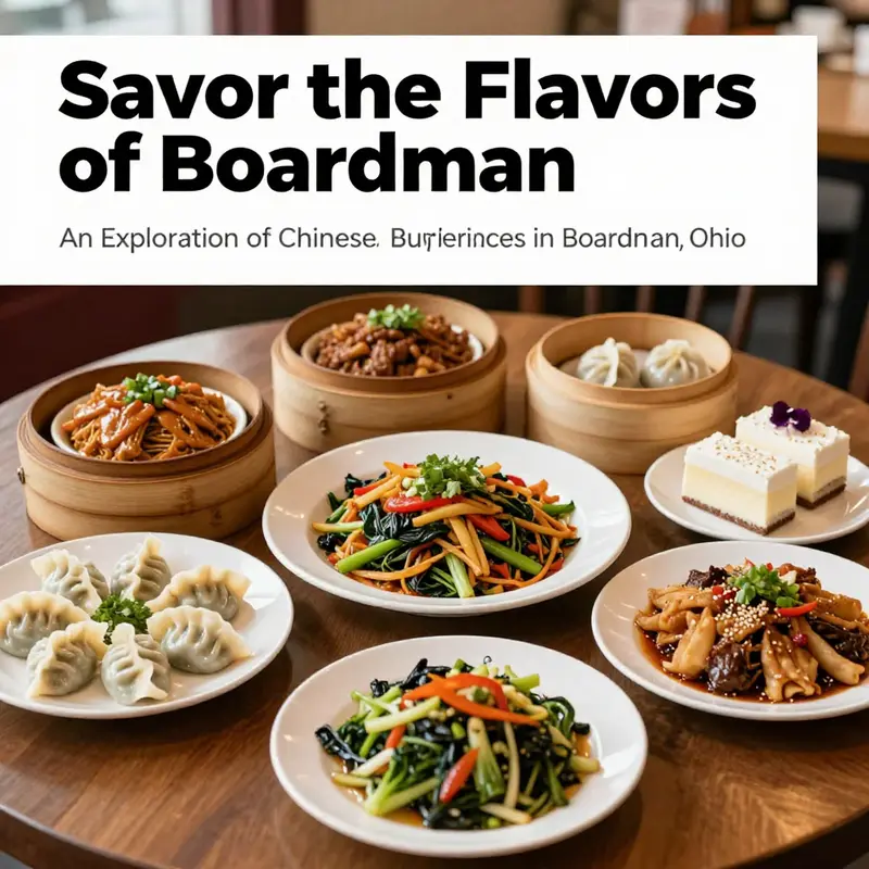 A table laden with an assortment of Chinese dishes, capturing the essence of Boardman's buffet dining options.
