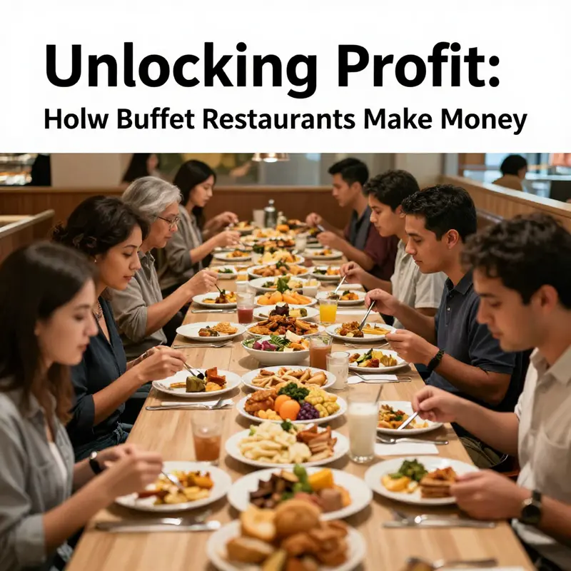 A vibrant buffet setting exemplifying economies of scale with abundant food offerings.