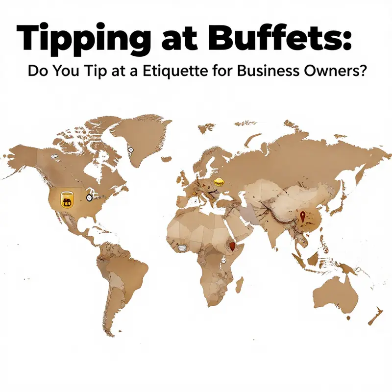 Different types of buffets and their service dynamics, illustrating when tipping is appropriate.