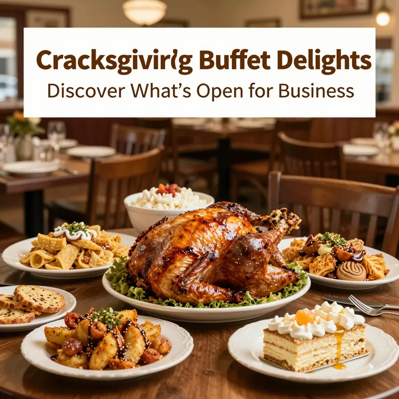 Golden Corral presents a feast of Thanksgiving classics in a vibrant buffet setup.