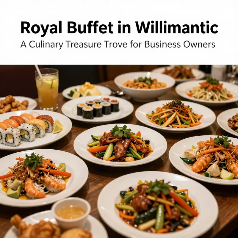 A vibrant array of cuisine offerings at Royal Buffet showcasing Asian and American dishes.