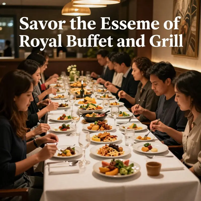 A selection of key dishes that highlight the diverse offerings of Royal Buffet and Grill.