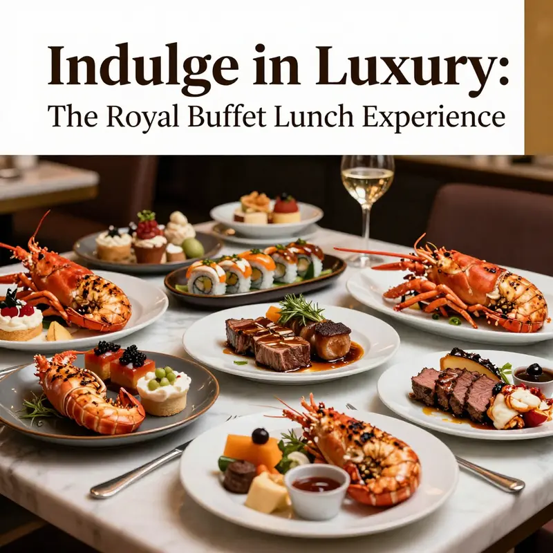 A stunning array of gourmet dishes highlights the Royal Buffet’s culinary offerings.