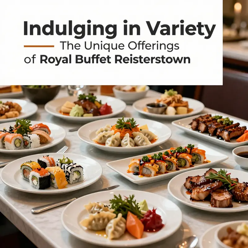 An impressive array of diverse dishes at Royal Buffet, showcasing the restaurant’s culinary creativity and vibrant atmosphere.