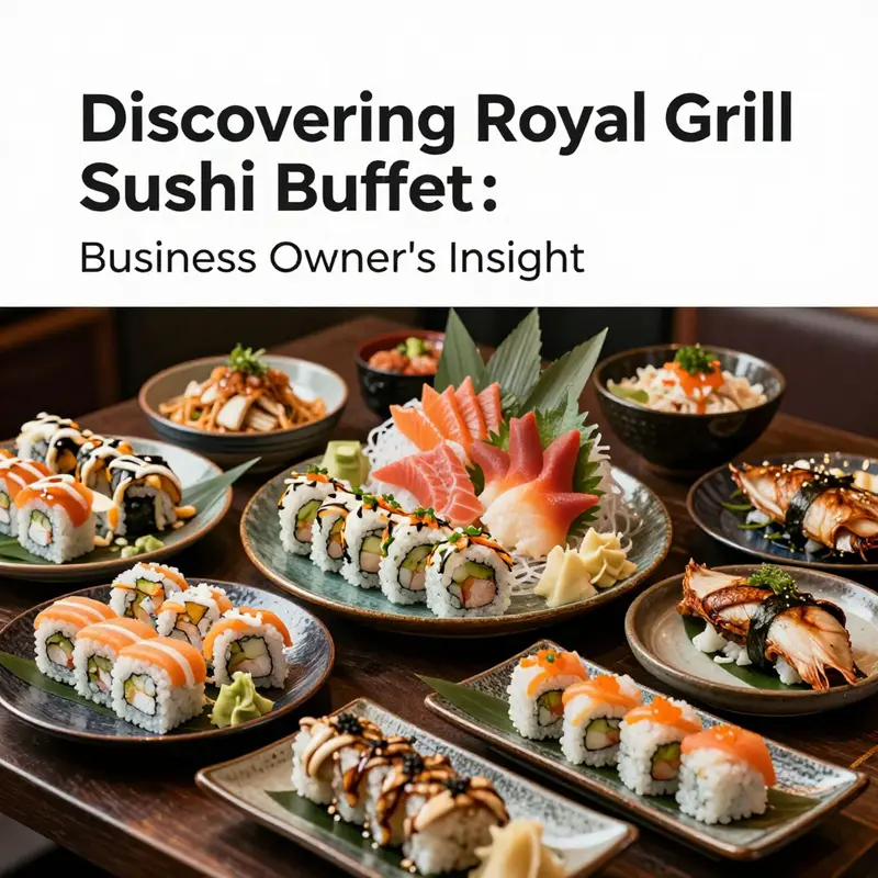 The inviting entrance of Royal Grill Sushi Buffet, where guests are welcomed for a delightful dining experience.