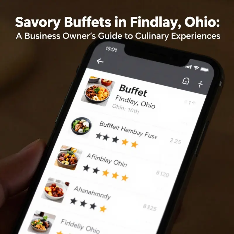Diverse buffet selections showcasing culinary options available in Findlay.