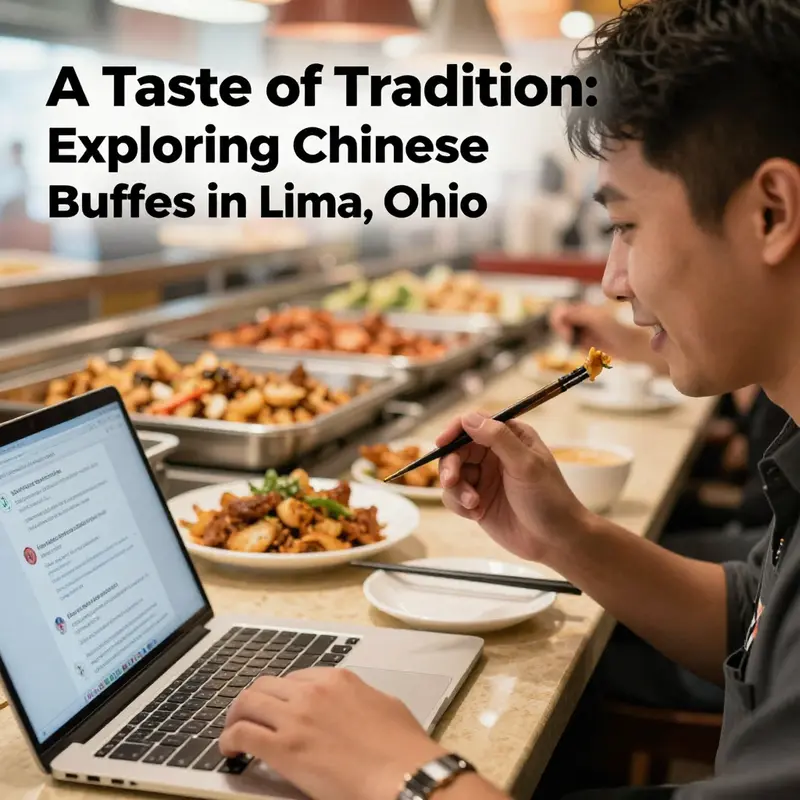 A lively scene at one of Lima’s top Chinese buffets, featuring diverse cuisines and satisfied customers.