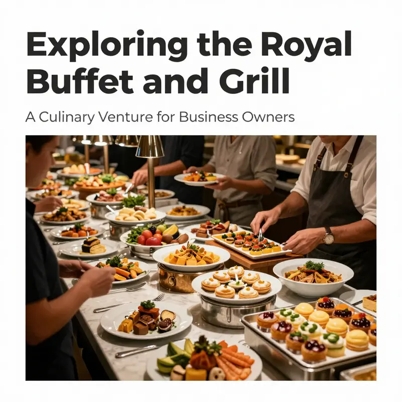 A visual representation of the varied locations and features of Royal Buffet and Grill restaurants.