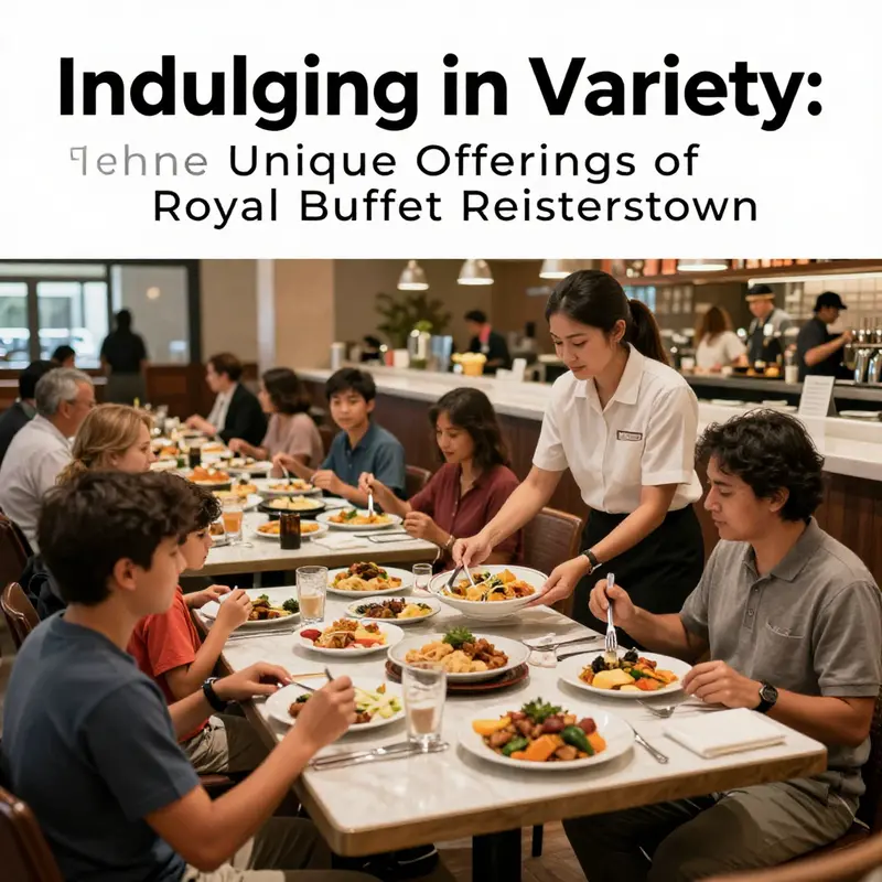 An impressive array of diverse dishes at Royal Buffet, showcasing the restaurant’s culinary creativity and vibrant atmosphere.