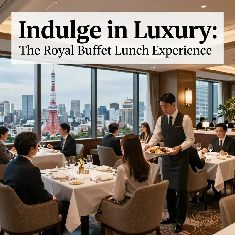 A stunning array of gourmet dishes highlights the Royal Buffet’s culinary offerings.