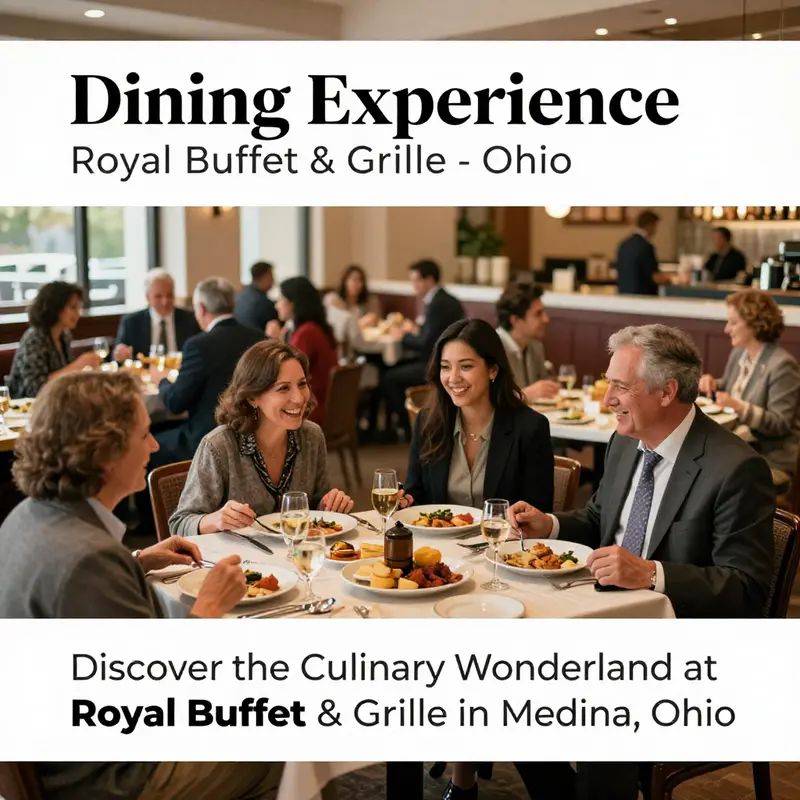 A colorful array of dishes representing the diverse cuisines available at Royal Buffet & Grille.