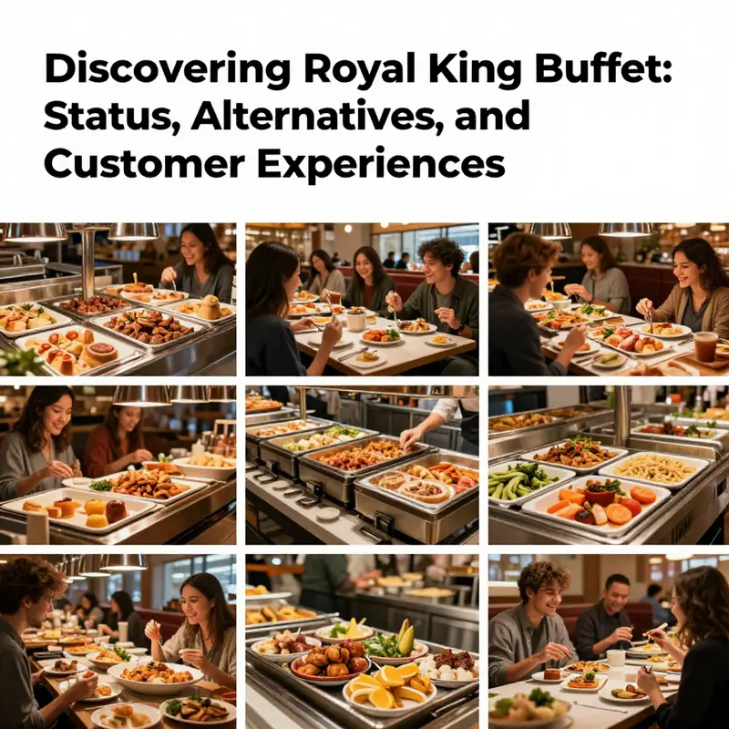 A collage of various buffet dining scenes reflecting the diversity and joy of buffet experiences.