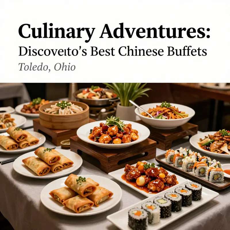 An array of delectable Chinese dishes showcasing the variety available at Toledo’s buffet restaurants.