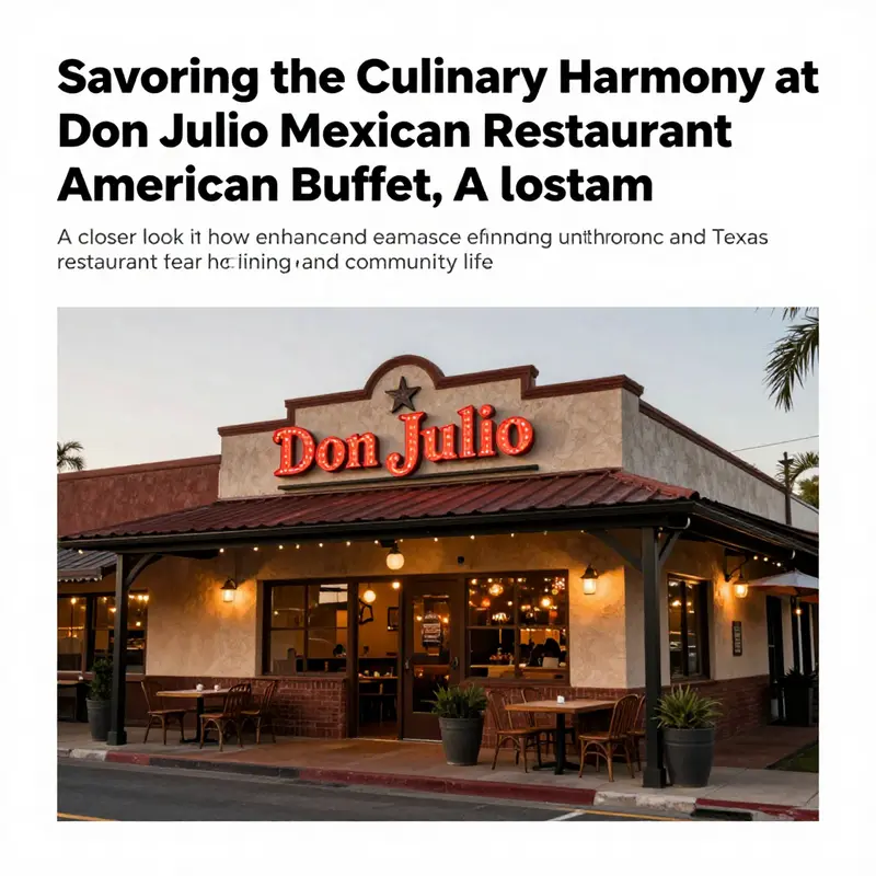 Front view of Don Julio Mexican Restaurant at sunset, showcasing its inviting architecture.