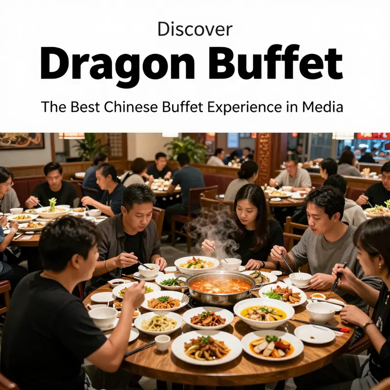 Inside view of Dragon Buffet with diners enjoying a feast of Chinese culinary delights.