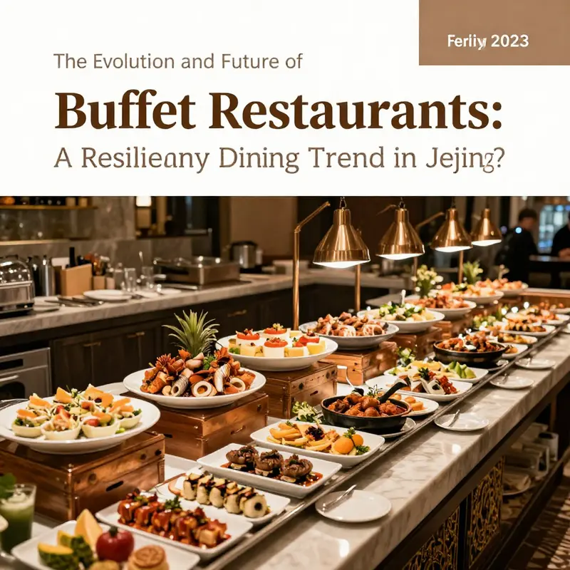 A bustling buffet setup that highlights the diversity and appeal of modern buffet dining in Beijing.