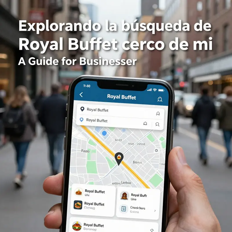 Using mapping apps to find nearby ‘Royal Buffet’ locations enhances customer accessibility.