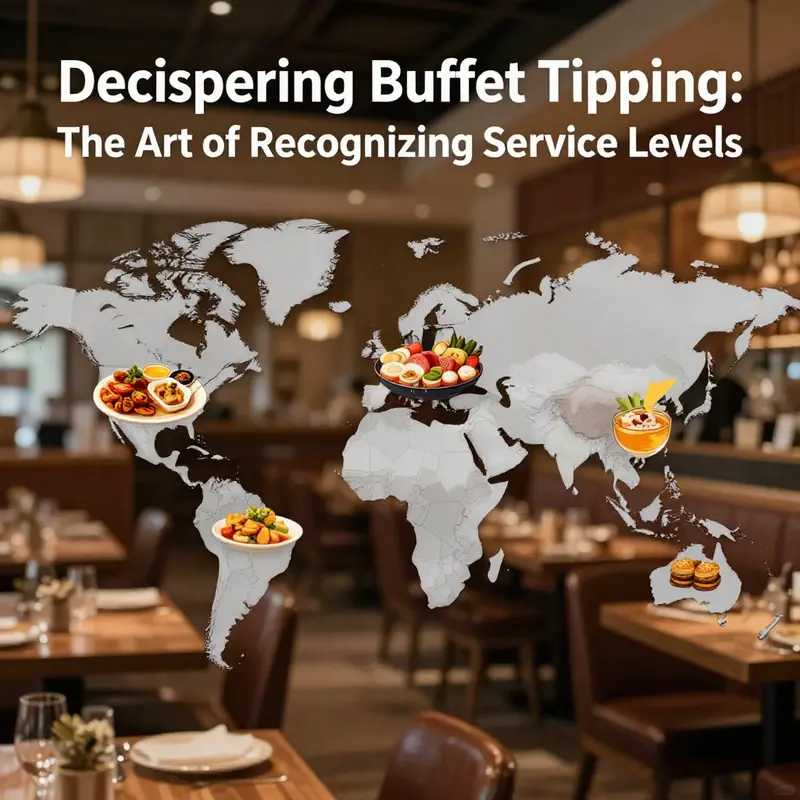 Highlighting the different service levels in buffet restaurants, emphasizing the interaction between staff and customers.