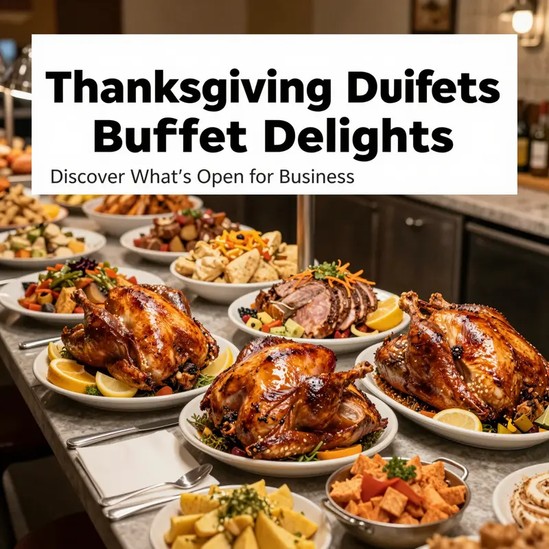 Golden Corral presents a feast of Thanksgiving classics in a vibrant buffet setup.