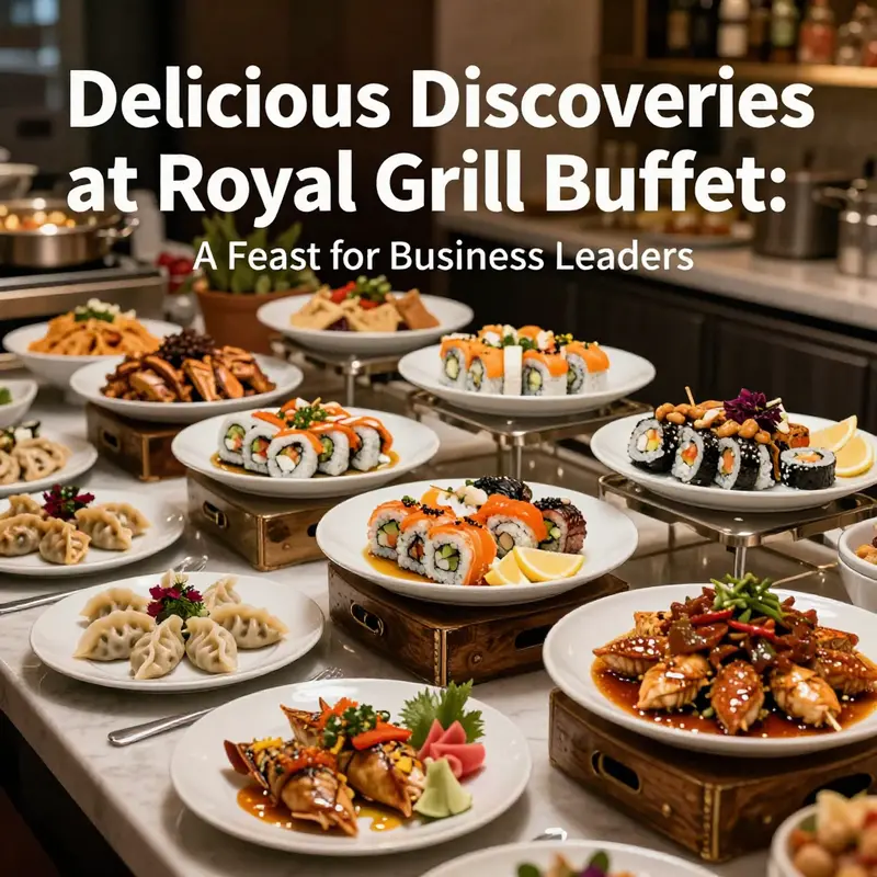 A diverse array of dishes representing the multicultural offerings at Royal Buffet Boardman.