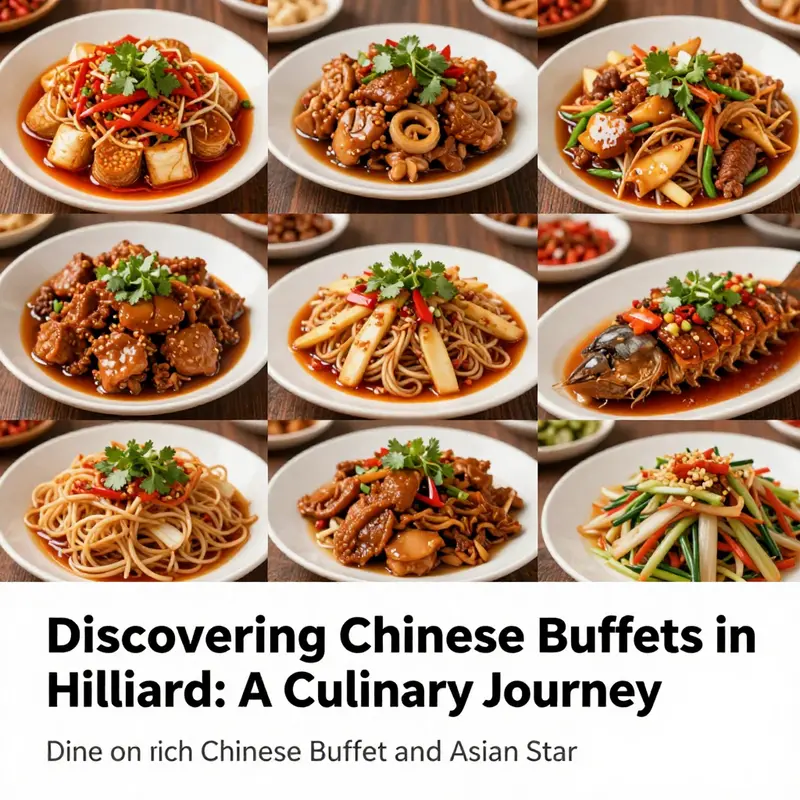 A collection of selected dishes from Grand Chinese Buffet and Asian Star Chinese Buffet, highlighting the diversity of offerings.