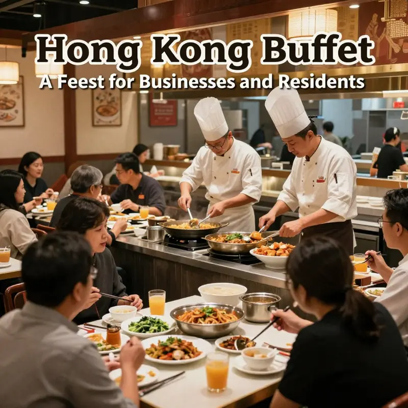 The inviting atmosphere of Royal Buffet with a display of varied culinary delights.