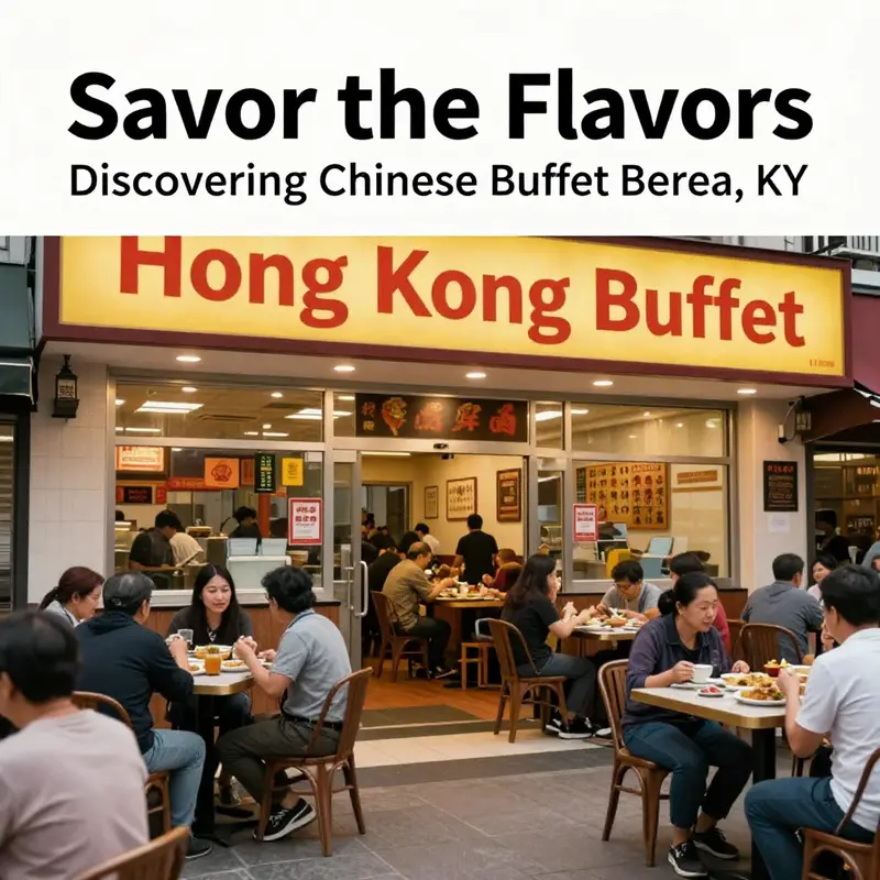 The welcoming exterior of Hong Kong Buffet, a popular dining destination in Berea, KY.