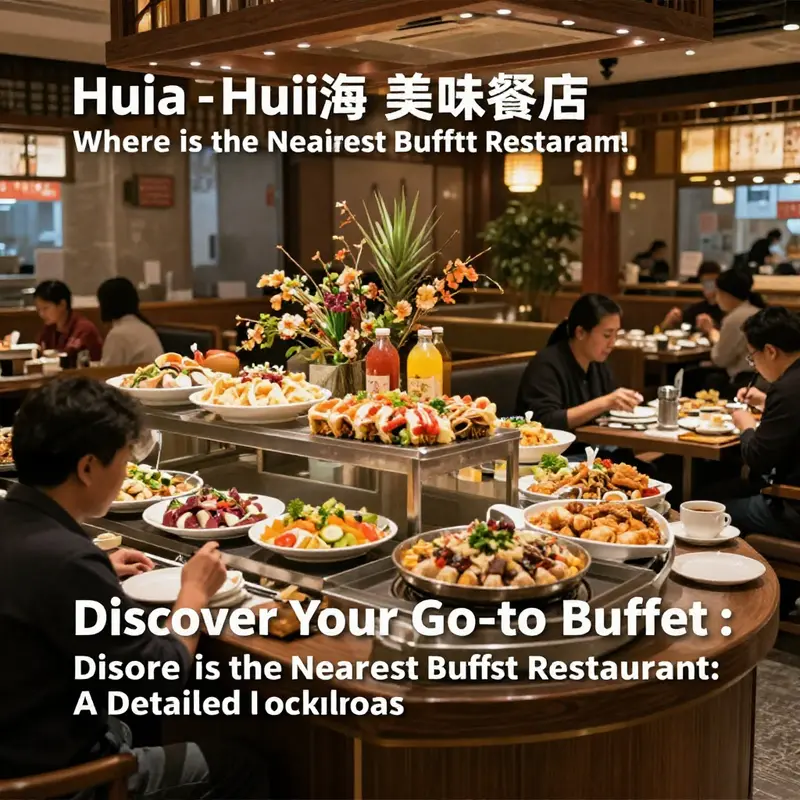 The inviting atmosphere of Huihai Buffet Restaurant with a selection of cuisine.