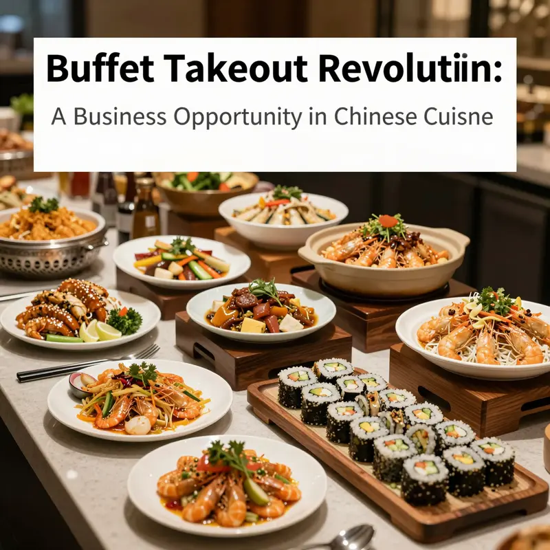 A colorful buffet showcasing various Chinese dishes with clear pricing labels.