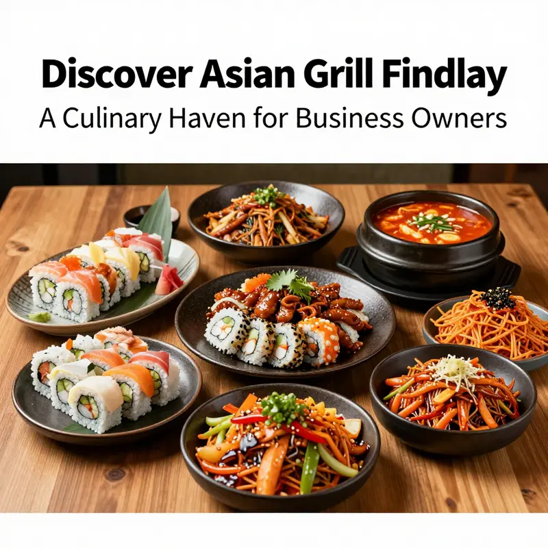 A tantalizing selection of menu items at Asian Grill Findlay, emphasizing the restaurant’s culinary diversity.